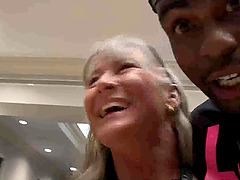 Hot Old Woman Is Happy With Two Black Guys