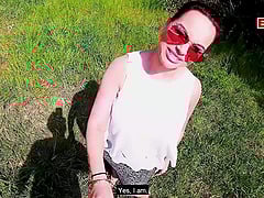 German Big Tits Milf At Public Sexdate Pov