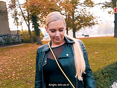 German Slut Seduced In Public For Real Sexdate